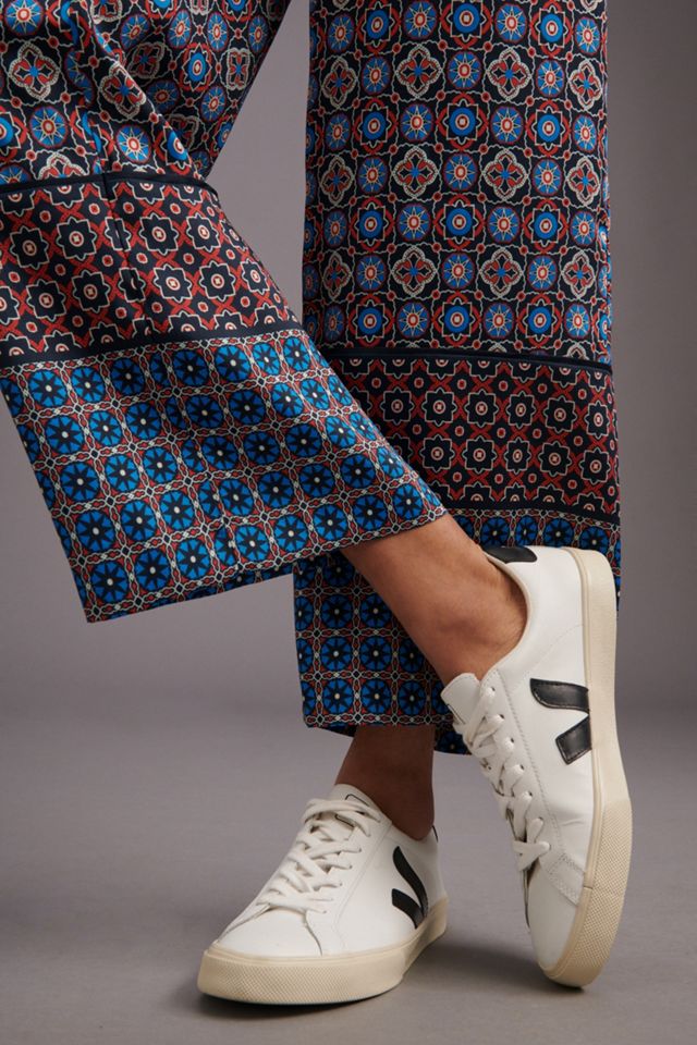 Pantalon en satin recyclé à motif cachemire #1