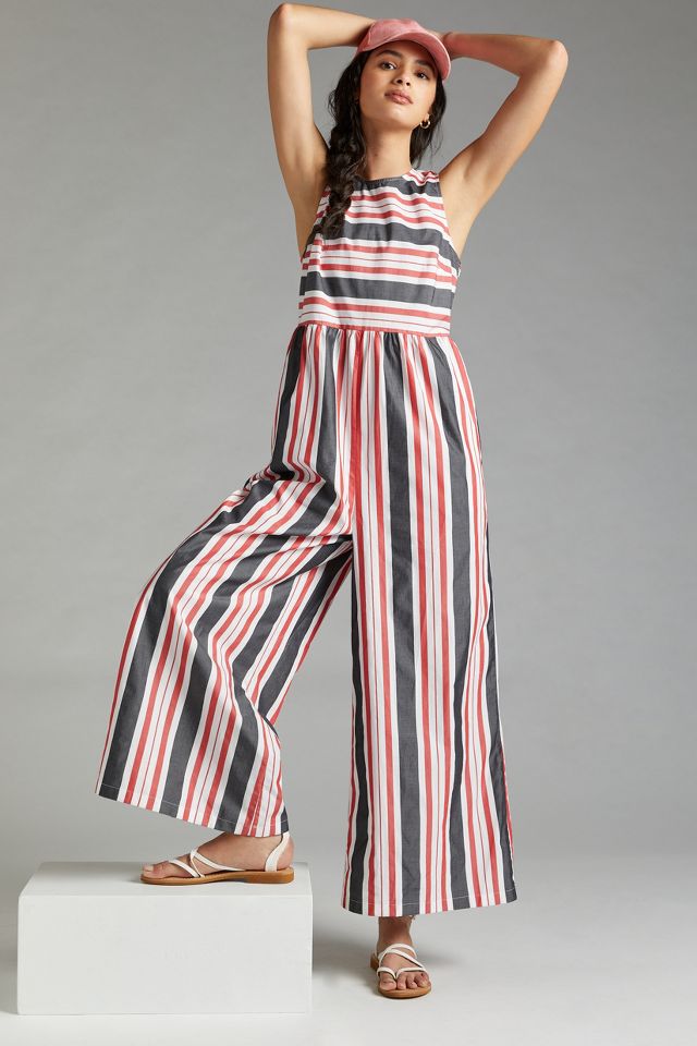 Aubrey Striped Wide Leg Jumpsuit