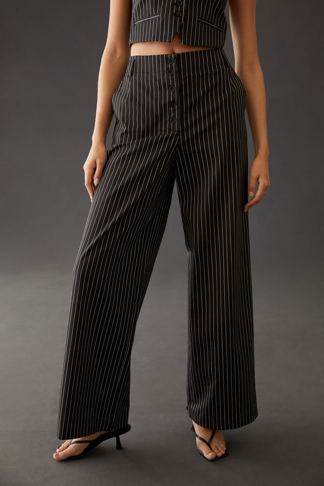 Maeve Pinstripe Trousers | Anthropologie