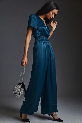 The Somerset Collection By Anthropologie The Somerset Jumpsuit In Blue