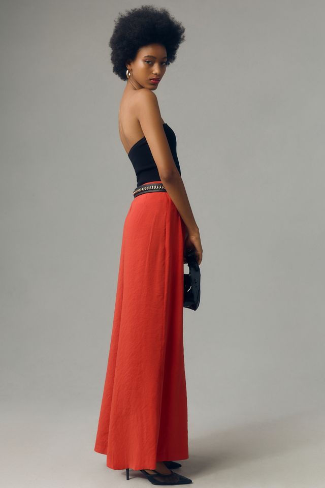 By Anthropologie High-Rise Pleated Wide-Leg Trousers #4