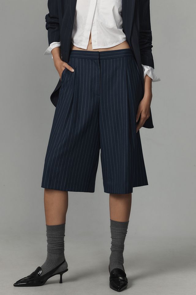 By Anthropologie Pinstripe Culottes #1