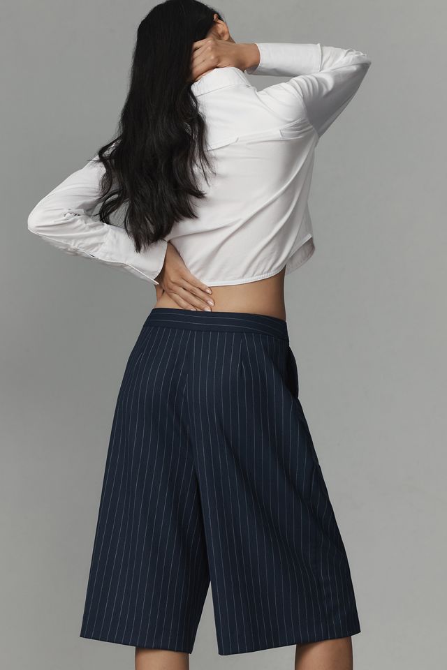 By Anthropologie Pinstripe Culottes #2