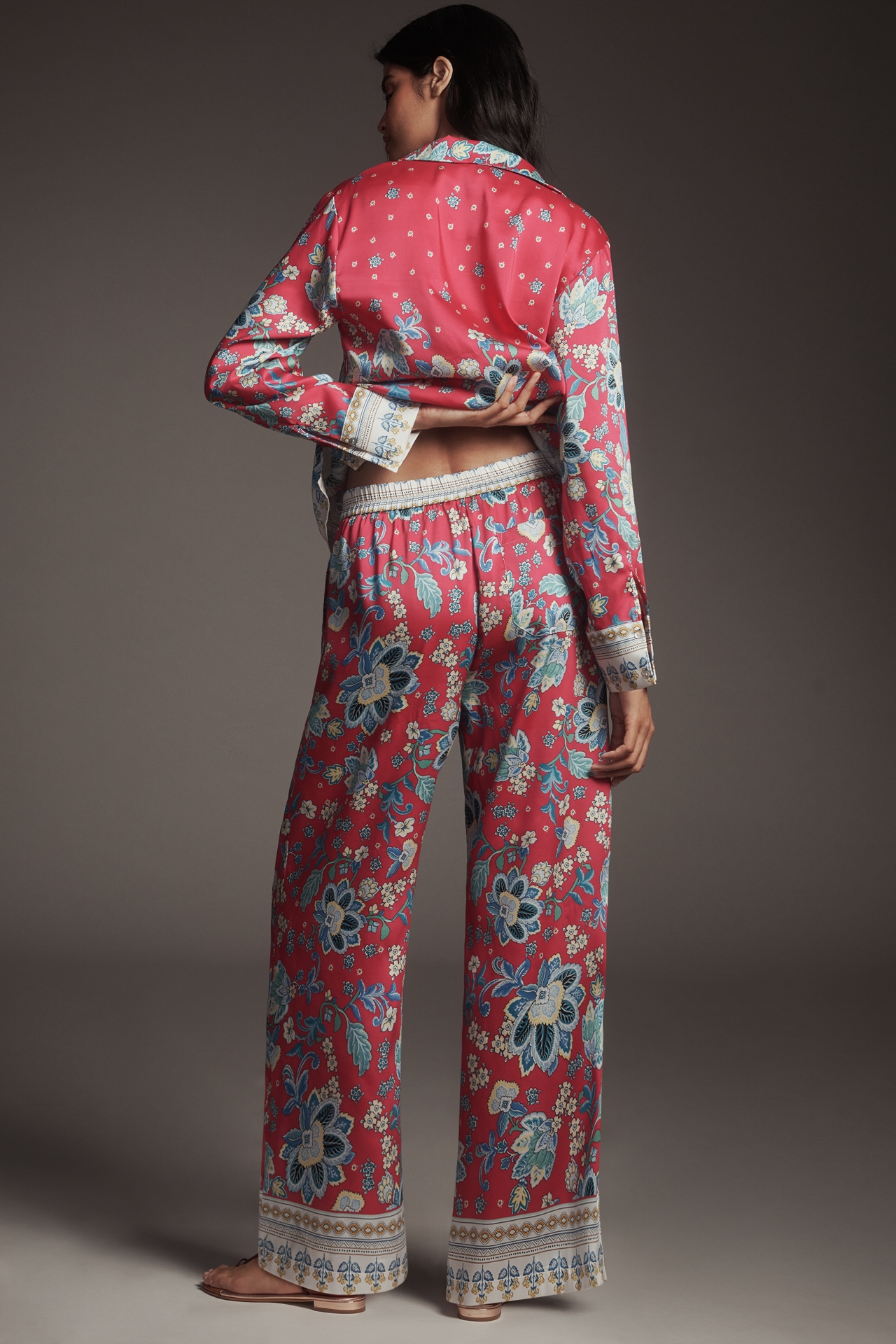 Maeve Printed Pull-On Pants