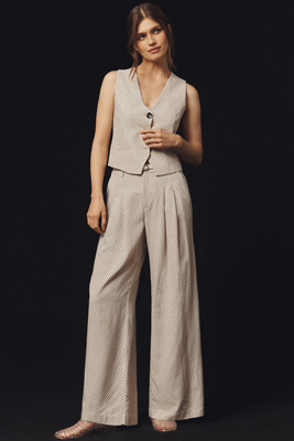 Maeve Polka Dot High-Rise Wide-Leg Trousers