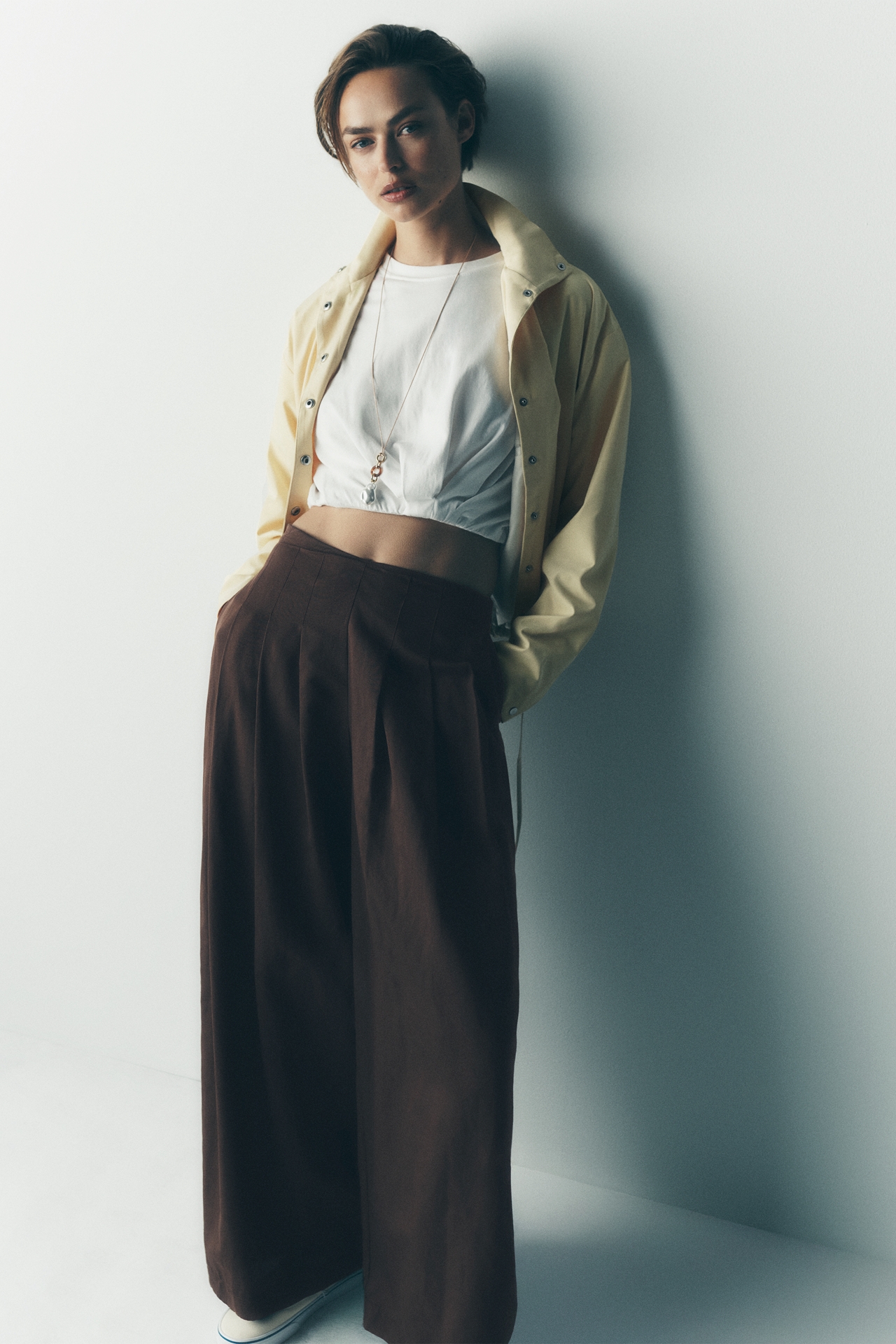 Maeve Pleated Barrel Trousers