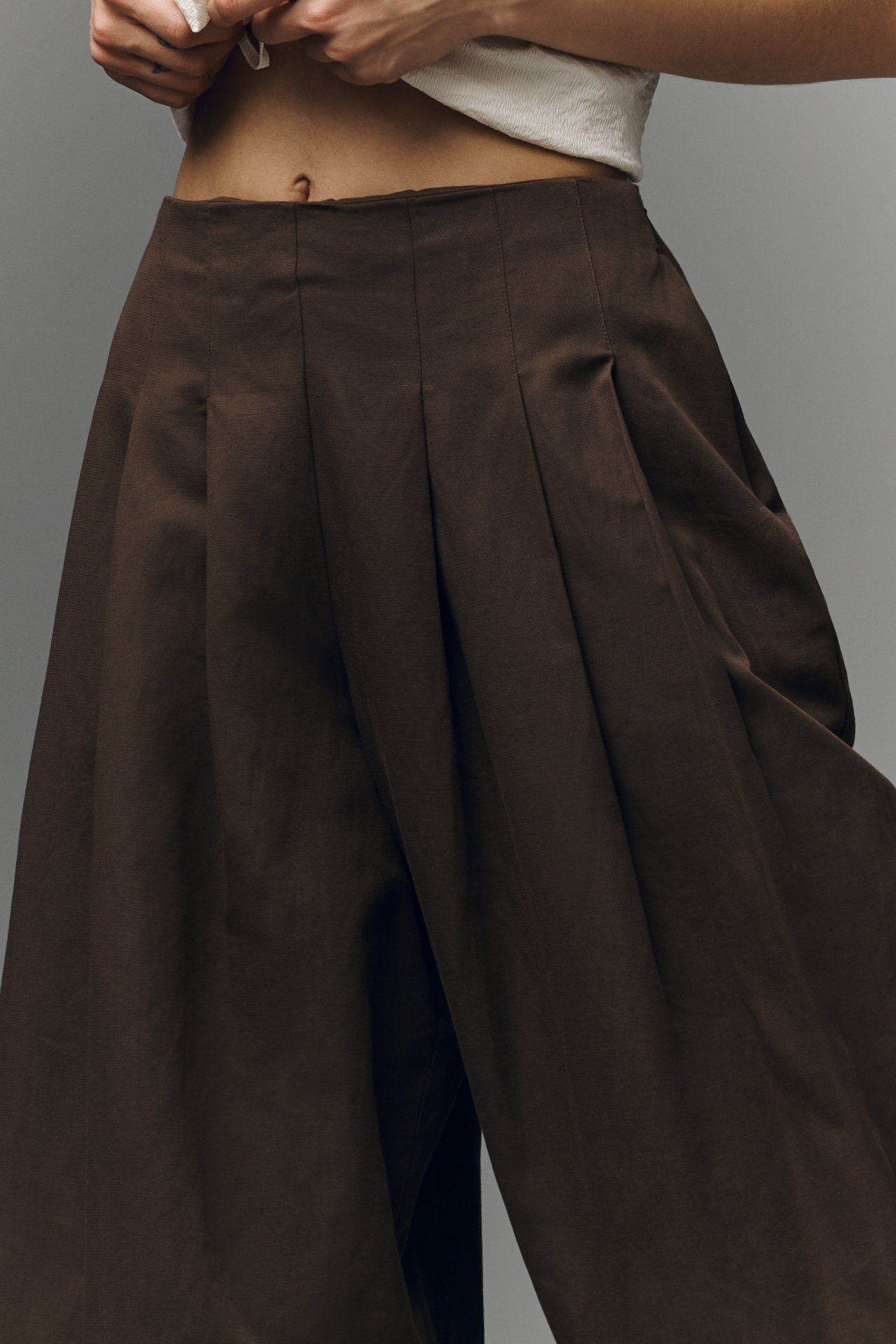 Maeve Pleated Barrel Trousers