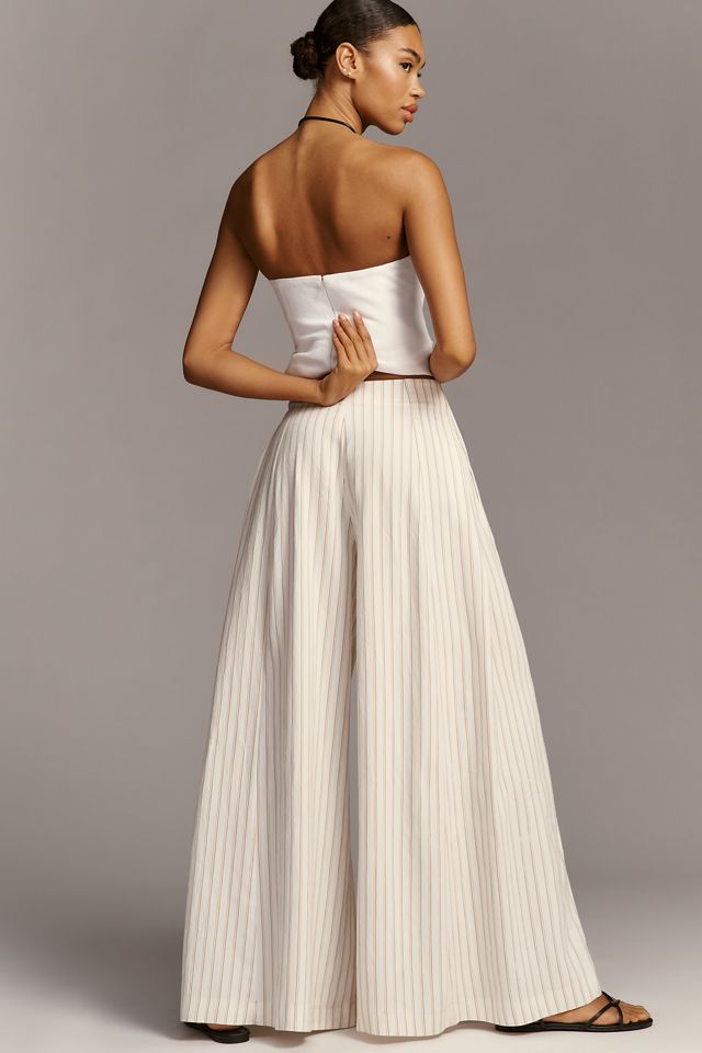 Maeve Draped A-Line Palazzo Pants | Anthropologie