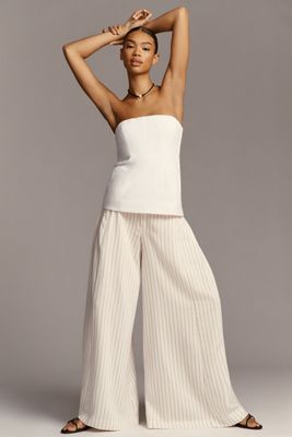 Pantaloni Palazzo a Linea A Drappeggiati Maeve