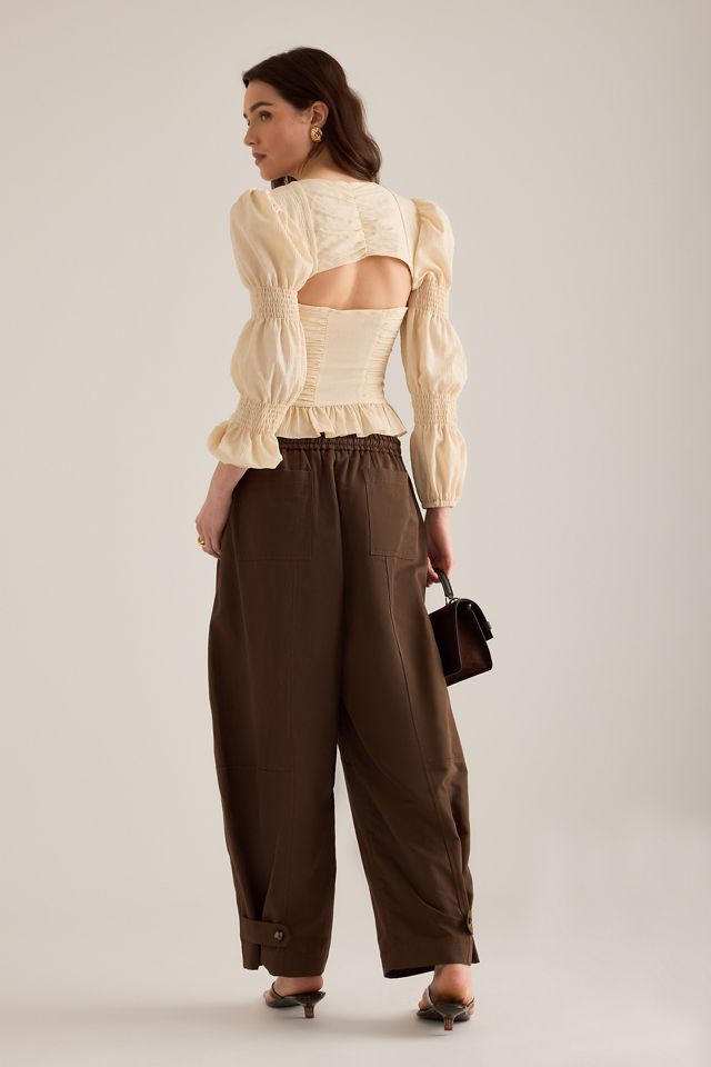 Pantaloni a Botte Billie in Cotone-Lino By Anthropologie #4