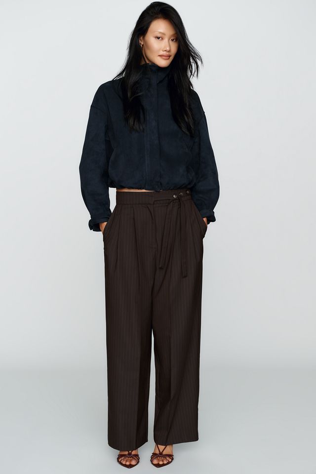 By Anthropologie Button-Waist Tailored Trousers #6