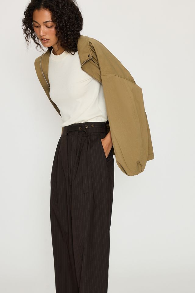 By Anthropologie Button-Waist Tailored Trousers #5