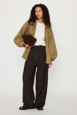 By Anthropologie Button-Waist Tailored Trousers