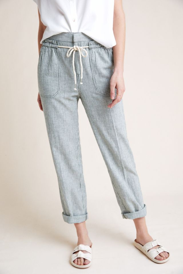 Anthropologie striped clearance linen pants