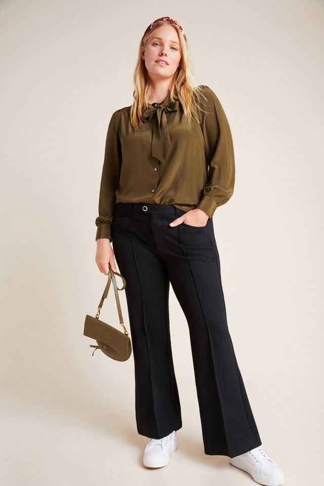 Essentials By Anthropologie + The Essential Cropped Flare Trousers