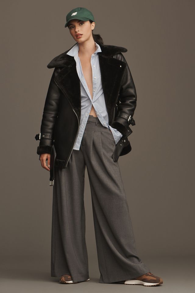 The Avery Pleated Wide-Leg Trousers by Maeve #1