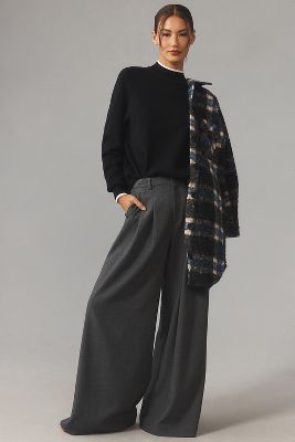 MAEVE THE AVERY PLEATED WIDE-LEG TROUSERS BY MAEVE PANTS 