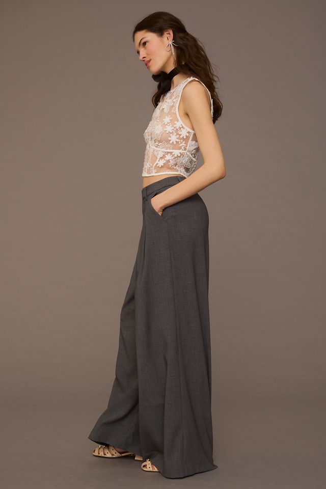 The Avery Pleated Wide-Leg Trousers by Maeve #4