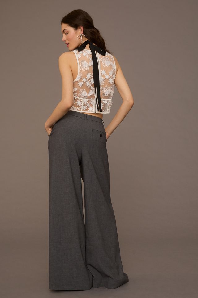 The Avery Pleated Wide-Leg Trousers by Maeve #5