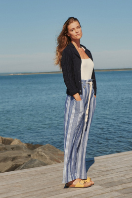 Maeve Lilianna Striped Wide-Leg Pants | Anthropologie