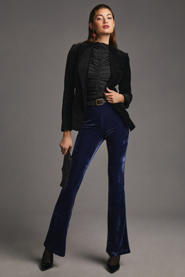 Velvet Boot Leg Trousers