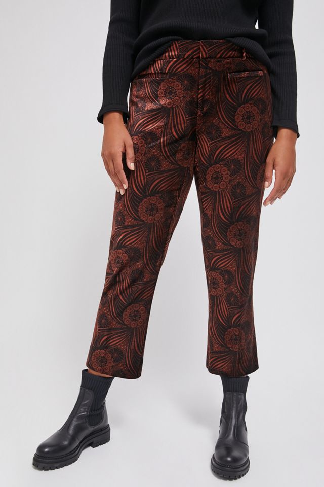 Essential Velvet Kick Flare Pants #5