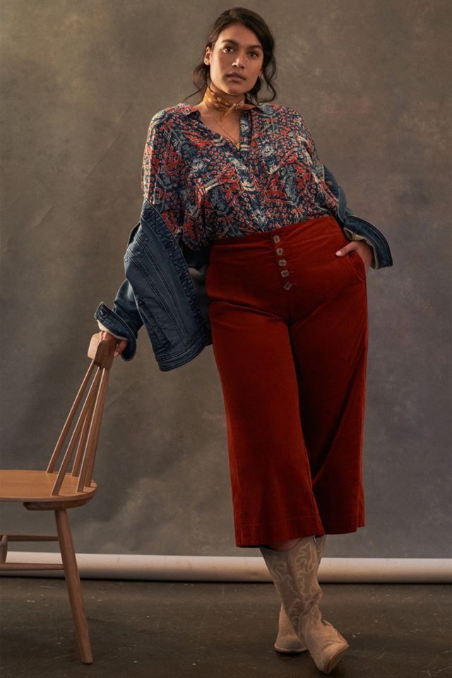 Harrison Wide-Leg Corduroy Pants | Anthropologie