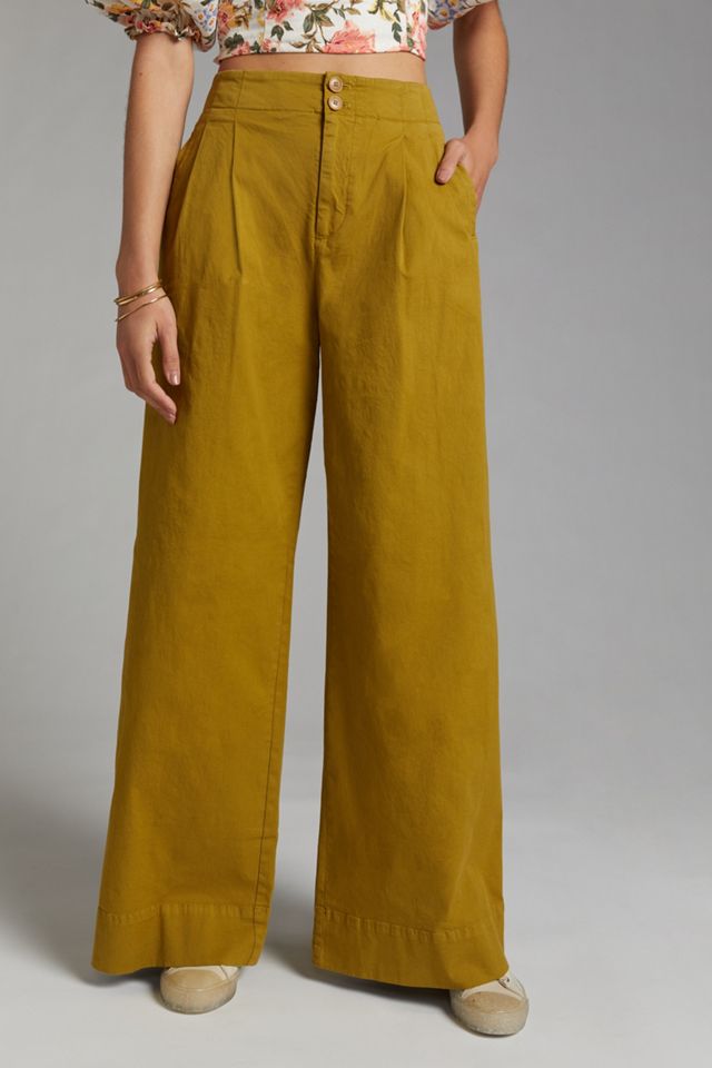 Maeve Pleated Wide-Leg Pants #3