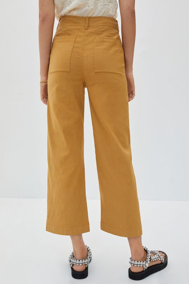 Maeve Colette Cropped Wide-Leg Pants #1