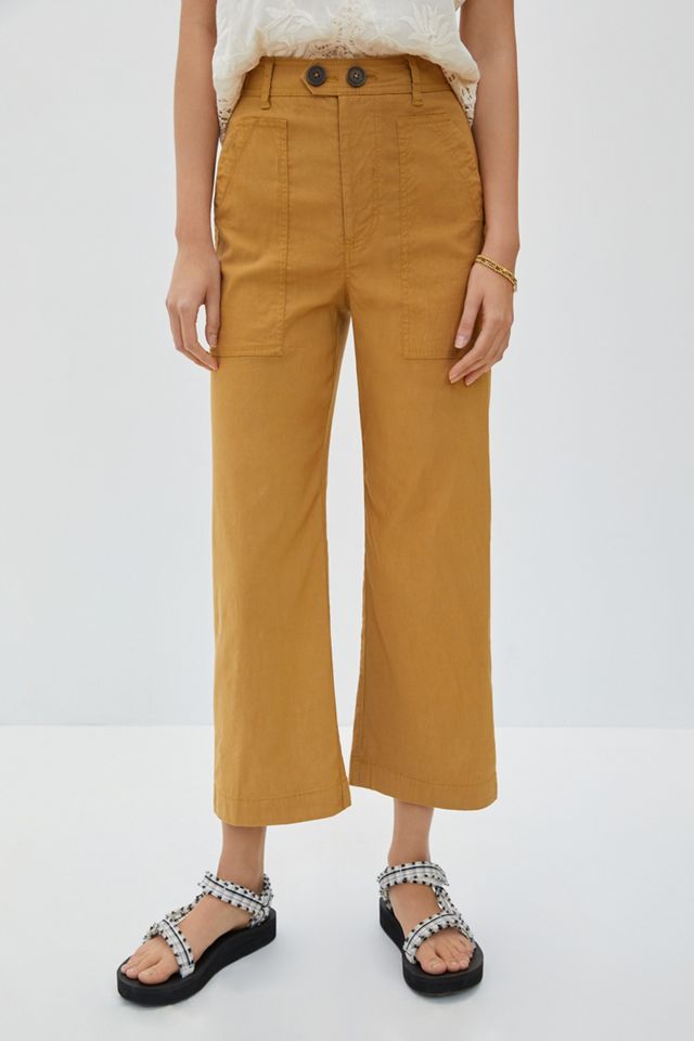 Maeve Colette Cropped Wide-Leg Pants #2