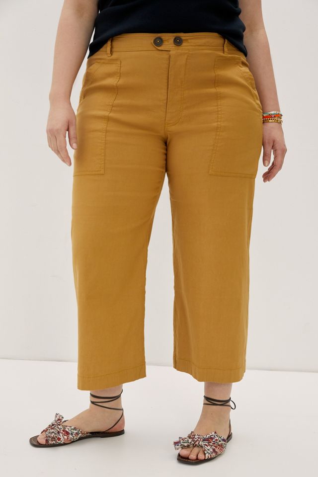 Maeve Colette Cropped Wide-Leg Pants #7