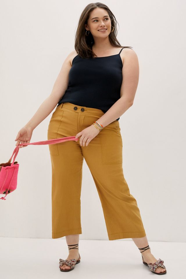 Maeve Colette Cropped Wide-Leg Pants #4