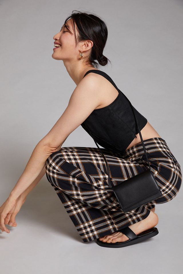 Maeve Plaid Wide-Leg Pants #1