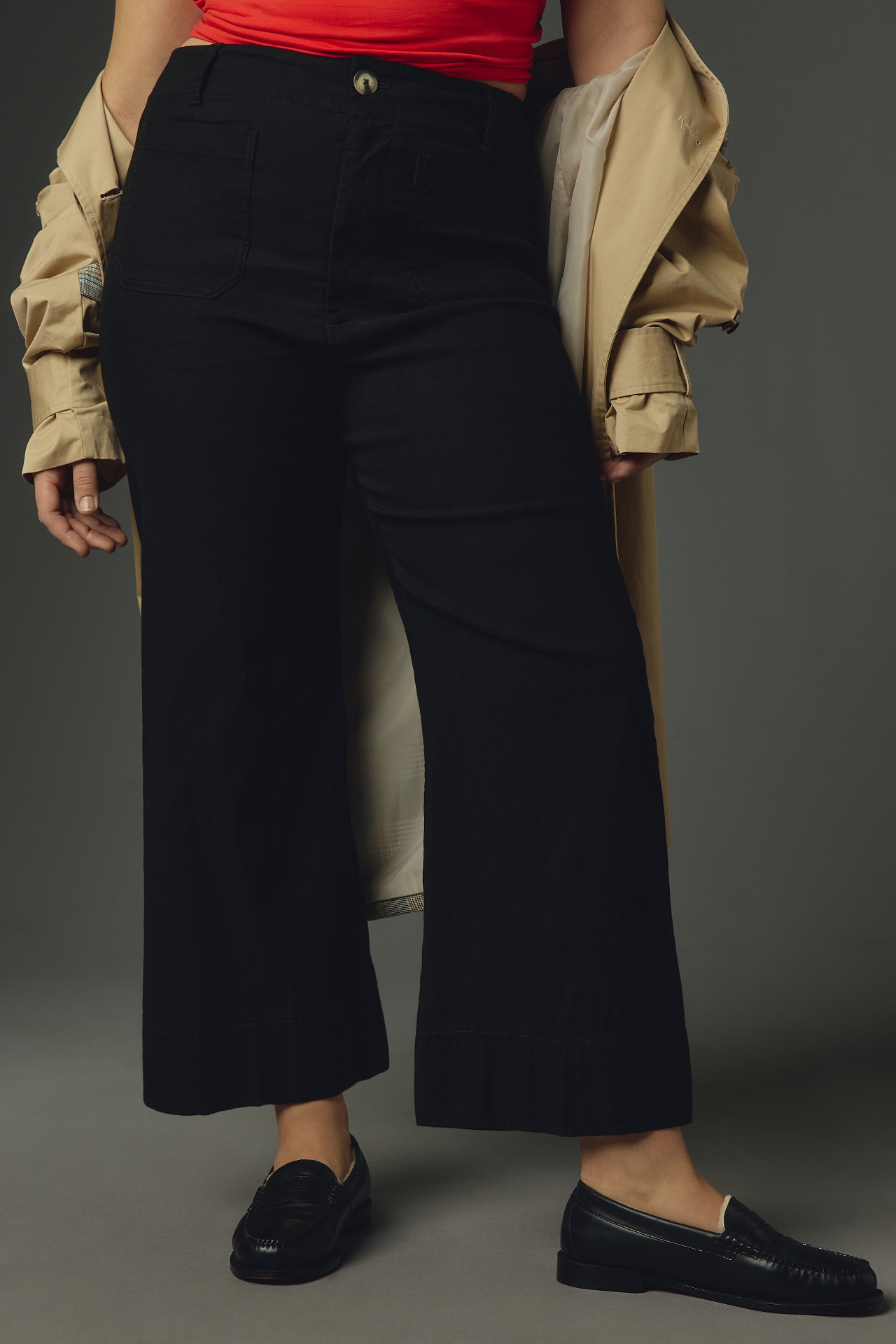 The Colette Cropped Wide-Leg Pants by Maeve