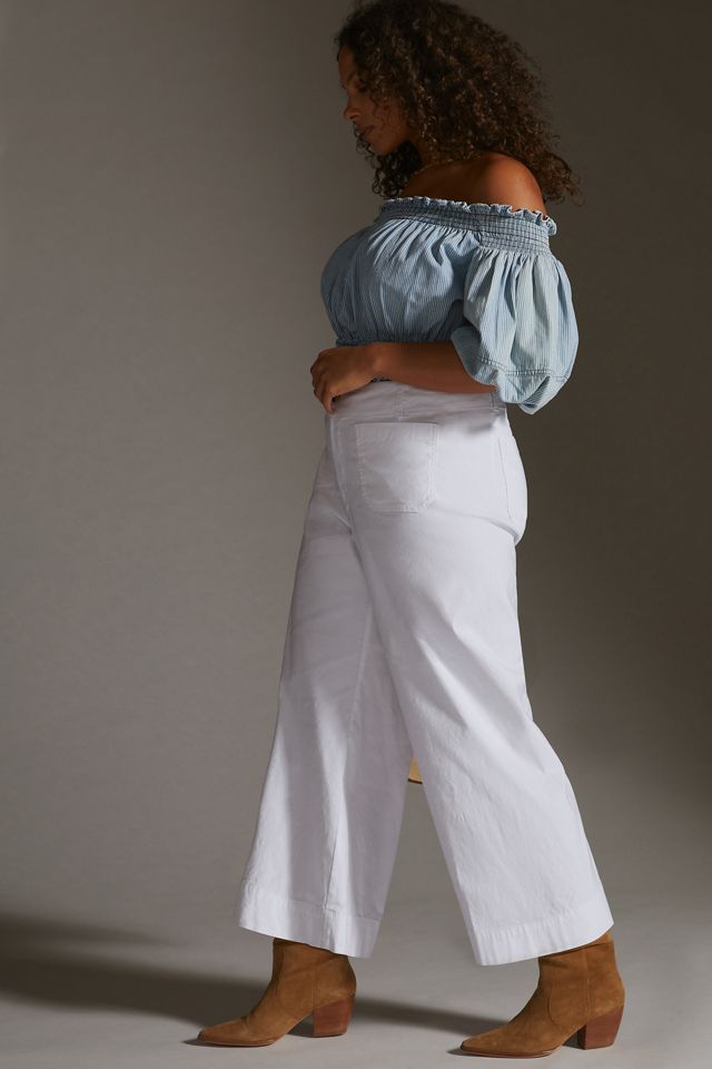 The Colette Cropped Wide-Leg Pants by Maeve