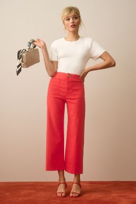 Maeve The Colette Cropped Wide-leg Pants By  In Multicolor