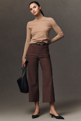 The Colette Cropped Wide-Leg Trousers by Maeve par taille: 25 chez Anthropologie - The Colette Collection by Maeve - Modalova