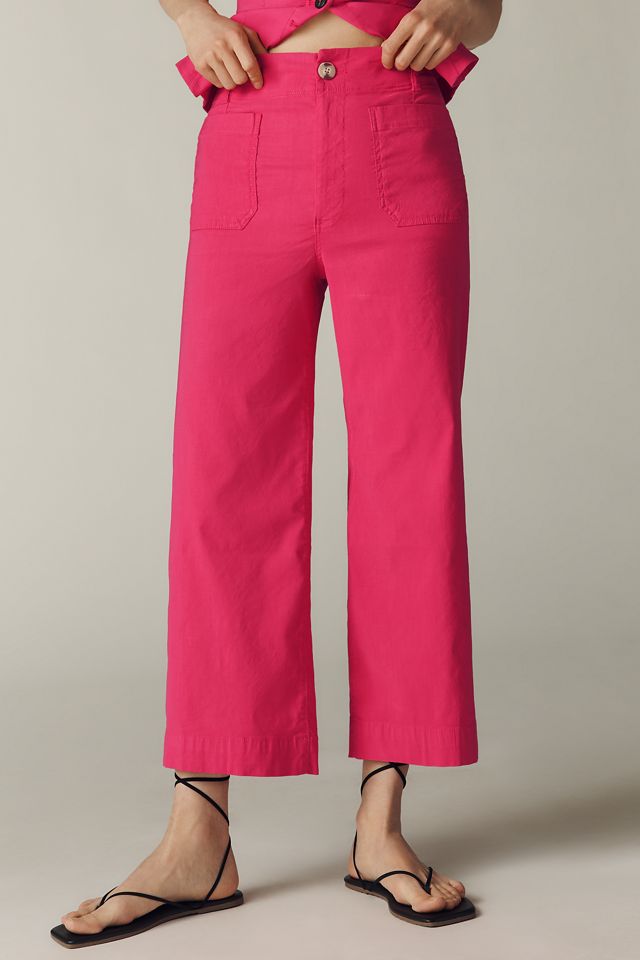 Maeve Colette High-Rise Wide-Leg Pants in Magic Fabric #1