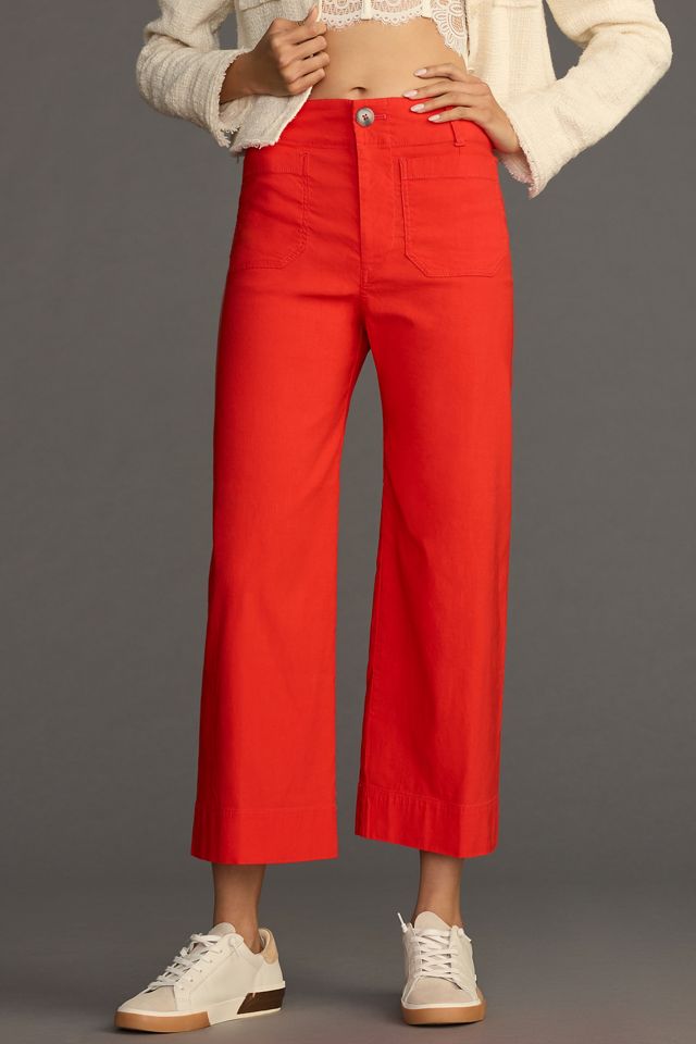 The Colette Cropped Wide-Leg Trousers by Maeve #1