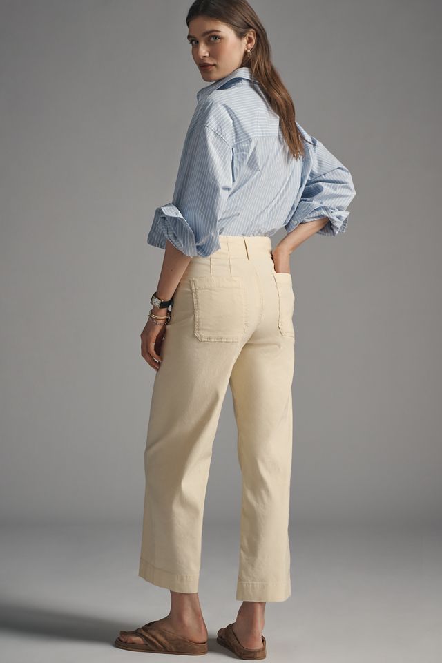 The Colette Cropped Wide-Leg Pants by Maeve