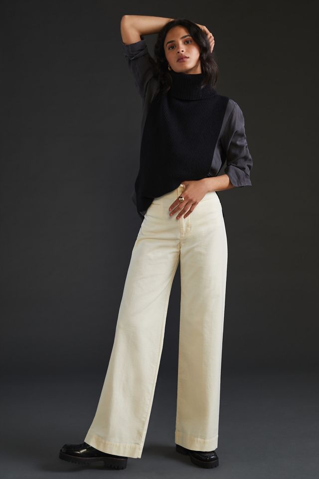 Maeve Colette Corduroy Wide-Leg Trousers | Anthropologie UK