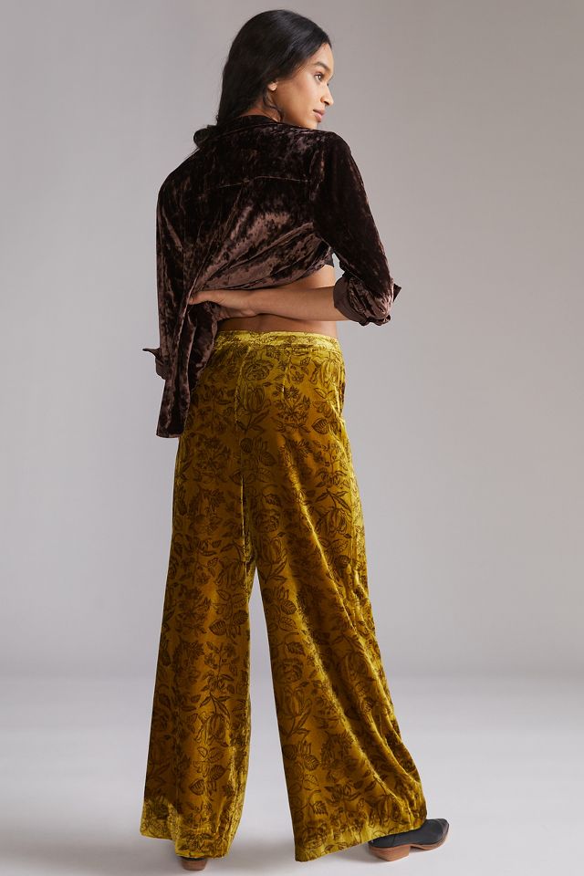 Anthropologie velvet sale pants