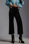 The Colette Cropped Wide-Leg Velvet Pants by Maeve