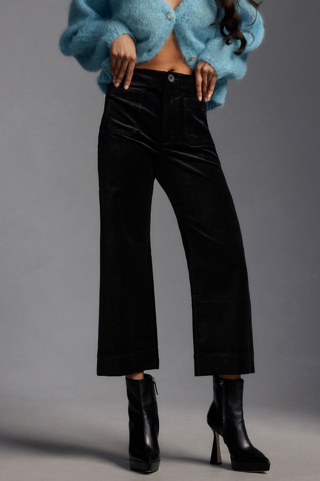 The Colette Velvet Crop Wide-Leg Pants by Maeve #1