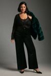 The Colette Cropped Wide-Leg Velvet Pants by Maeve