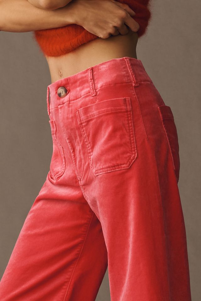 The Colette Velvet Crop Wide-Leg Pants by Maeve #1