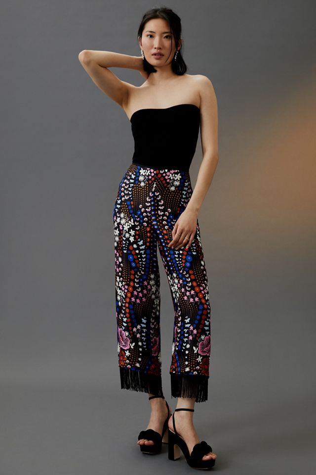 Maeve Printed Wide-Leg Trousers