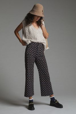 Maeve The Colette Cropped Wide-Leg Ponte Pants | Anthropologie