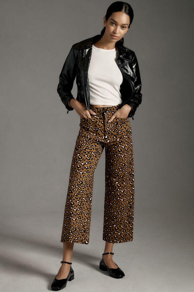 The Colette Cropped Wide-Leg Ponte Pants by Maeve