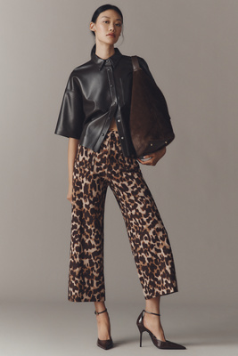The Colette Ponte Crop Wide-Leg Pants by Maeve